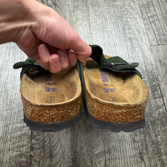 Birkenstock Lugano Green Suede Sandals Sz 40 - Picture 8 of 8